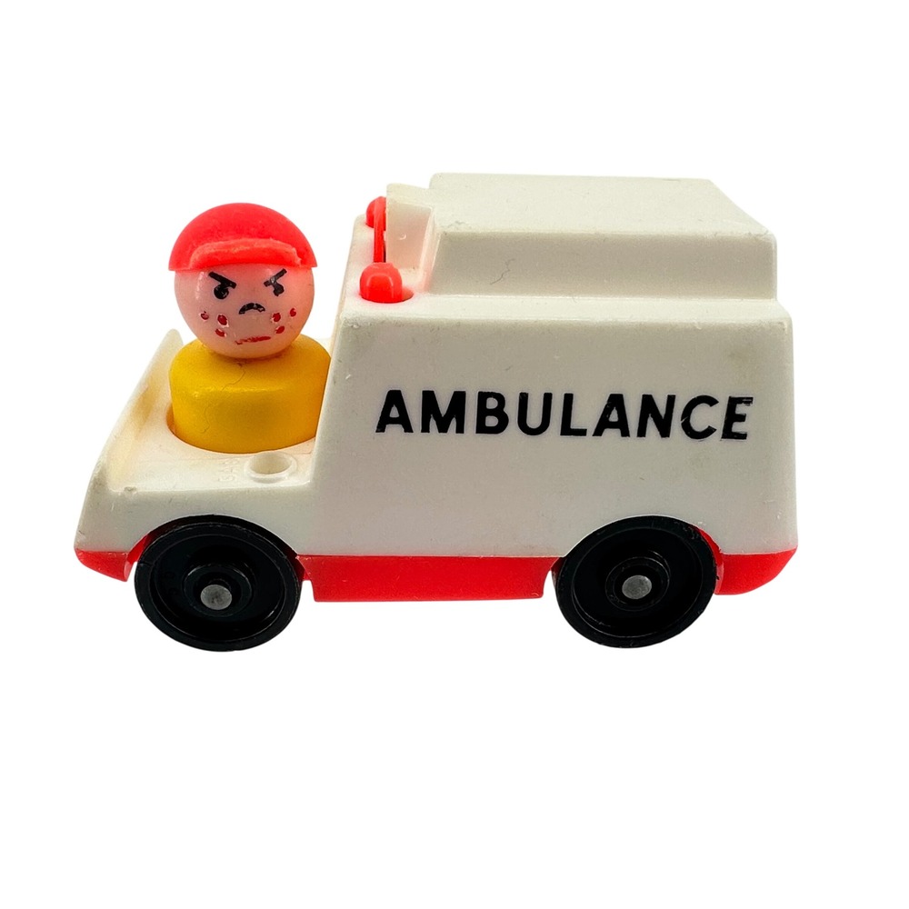 Fisher Price‎ Little People Ambulance And Figure Vintage Retro Toy
